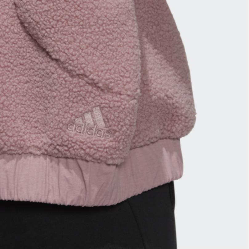 adidas Women's 3-Stripes Sherpa Fleece Jacket Purple HM7457