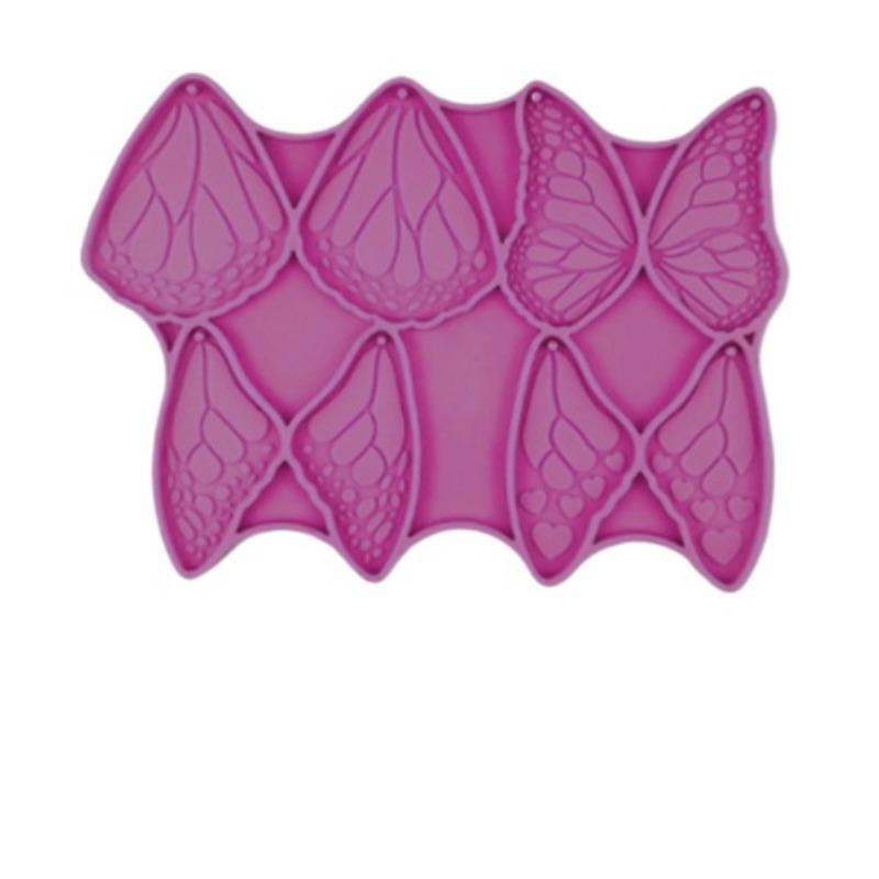 2 Stück Engelsflügel Schmetterling Dekor Ohrring Silikonform für DIY Epoxidharz Handwerk Rucksäcke Anhänger Ornament Schmuckherstellung Werkzeug