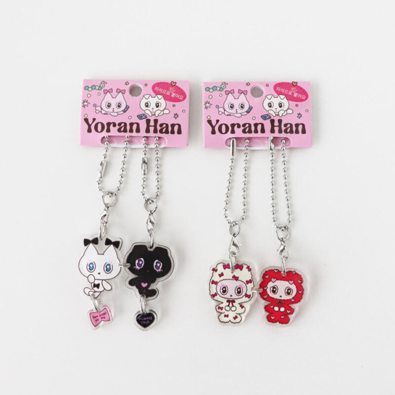 Магнитный акриловый брелок  Пара кошек  (2 типа) Poguri clothes