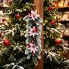 Winter Seasonal Wall Mantel Ornament Artificial Door Christmas Vine Hanging European Wreath Garland with Plastic