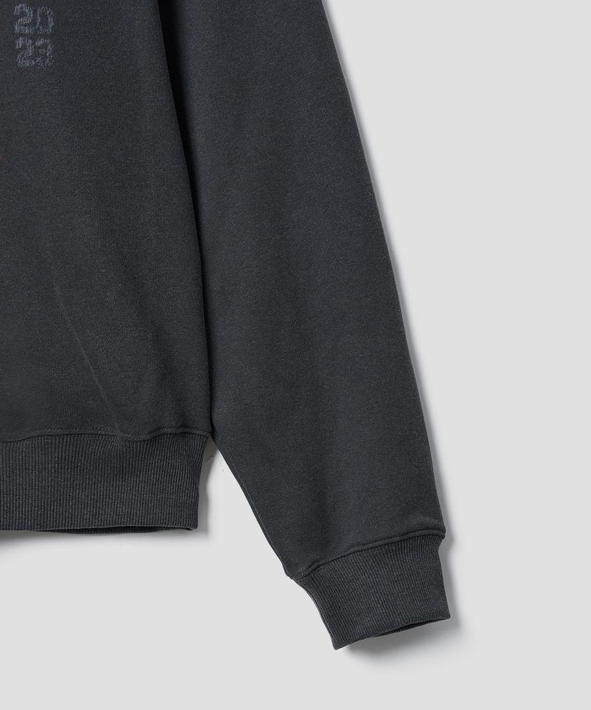 TTUDEMENT English Dog Graphic Sweatshirt_Charcoal