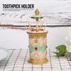 Home Kitchen Hotel Rotating Press Toothpick Holder Box Dispenser Organizer Container