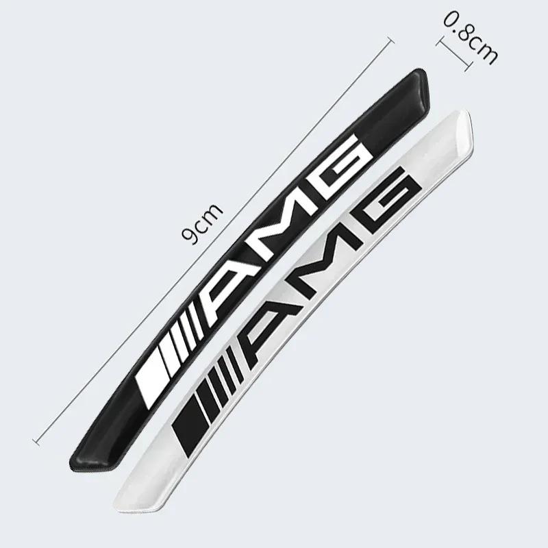 SUK3 4Pcs Car Wheel Hub Rim Stickers Decals Auto Styling Accessories For Mercedes Benz AMG GLE GLC W205 W206 W203 W204 W210 W212