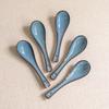 Creative Star Blue Ceramic Spoon Spoon Drinking Spoon Household Small Spoon Tableware Porridge Spoon Dessert Spoon Hotel Dining Spoon
