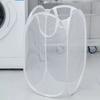 Folding Dirty Laundry Sorting Basket Washing Frame Bathroom Cloth Mesh Storage Bag Frame Bucket Laundry Organizers Storage Pouch