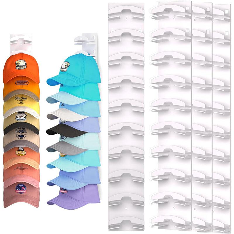 Hat Organizer for Baseball Caps Hat Rack for Wall with Strong Adhesive Hat Hanger Holder Display for Door Closet Cap Organizer Cap Organizer Storage