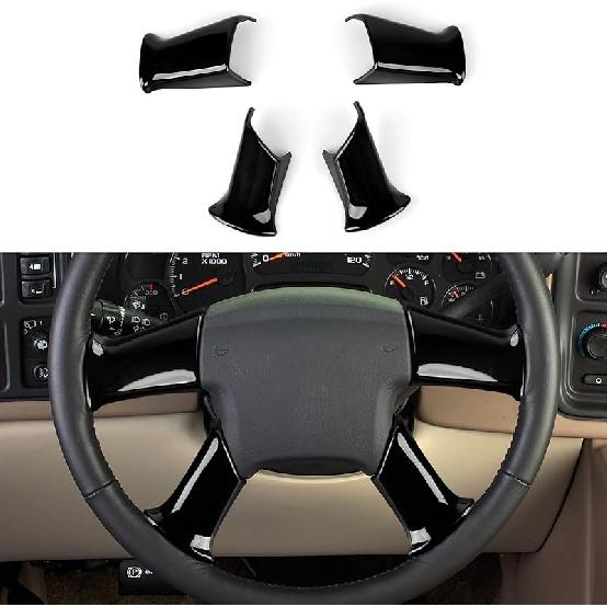 4PCS Car Trim Cover Carbon Style ABS Decal Sticker Compatible With Chevy Silverado Suburban Tahoe Avalanche Express GMC Sierra Yukon Savana 2003-2006