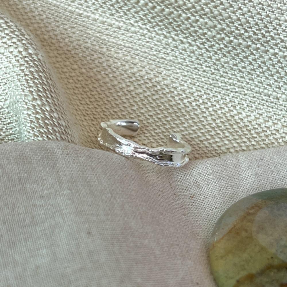Brushed Plain Ring, Female Niche Light Luxury, High Sense, Irregular Index Finger Ring, Can't Lose Color, Ring Tide