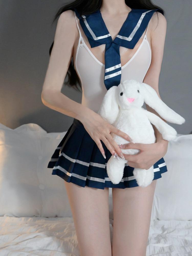 Sexy Lingerie Costume French Maid Dress Hollow Chest Cosplay Servant Lolita Hot Babydoll Dress Uniform Erotic Role Play Costume