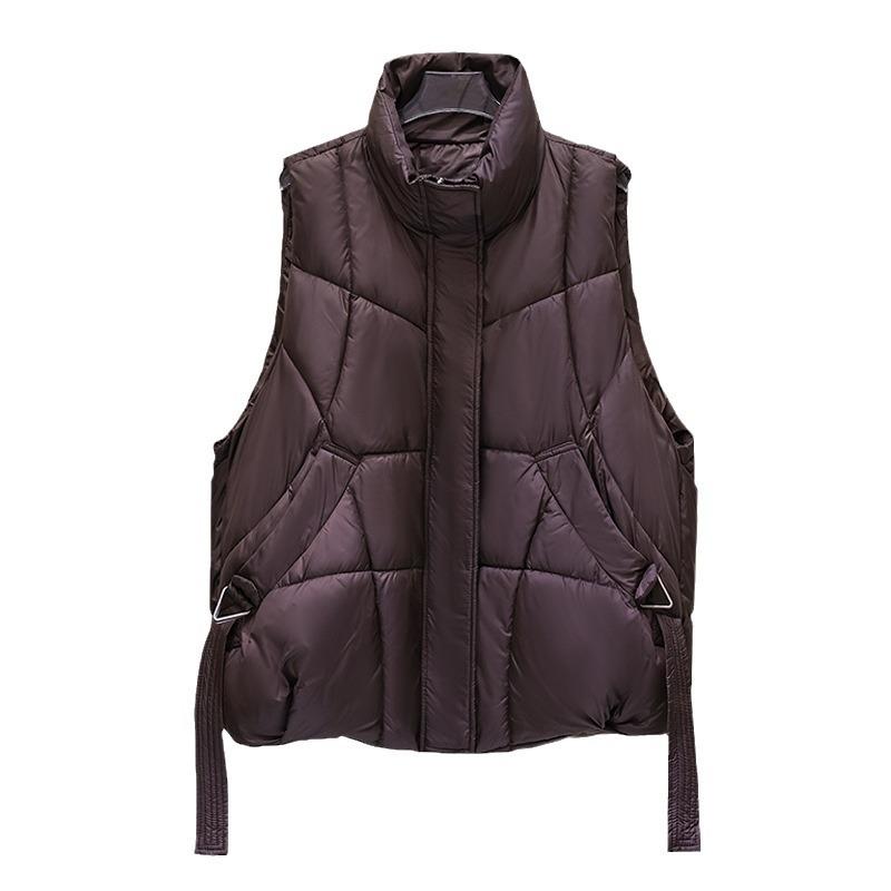 New Autumn and Winter Women's Fashionable Down Cotton Vest Vest Vest Loose and Versatile Outer Wear Cotton Vest