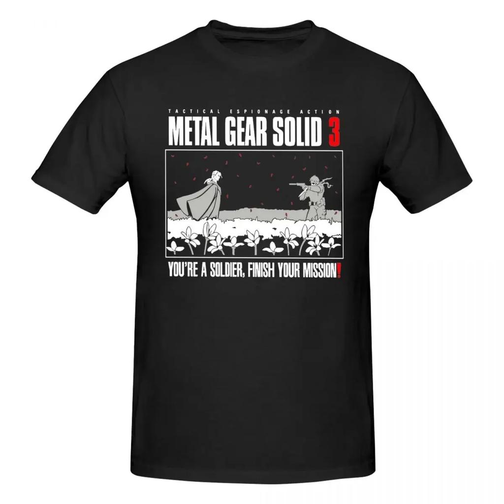 Metal Gear Solid T-Shirt Unisex Vintage Baumwoll-T-Shirts Rundhals Kurzarm T-Shirts Grafische Kleidung