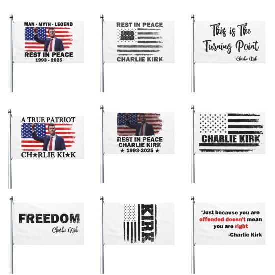 Yousheng Charlie Flag Anti-Wind Double Sided Freedom Banner UV Resistant Patriotic Garden Flag for Outdoor Decoration