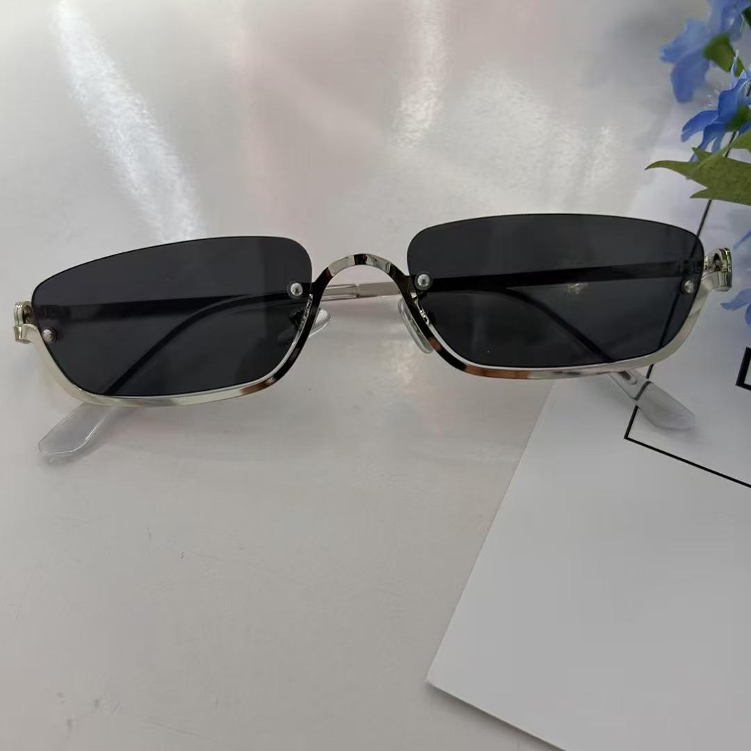 

Latest Fashion Sunglasses Female Semi-rimless UV400 Protection Women s Sun Eyeglasses European American Male Sunglass