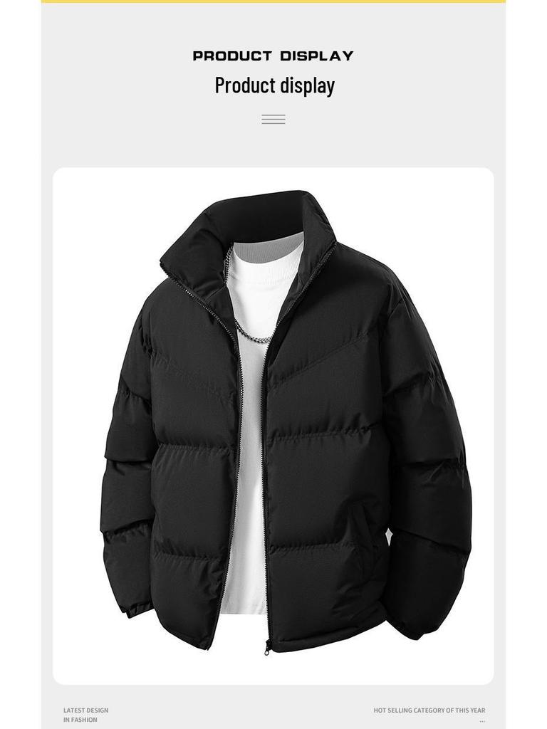Men's Winter Stand Collar Thick Cotton Jacket - 2025 Fashionable, Warm, Casual Trendy Coat