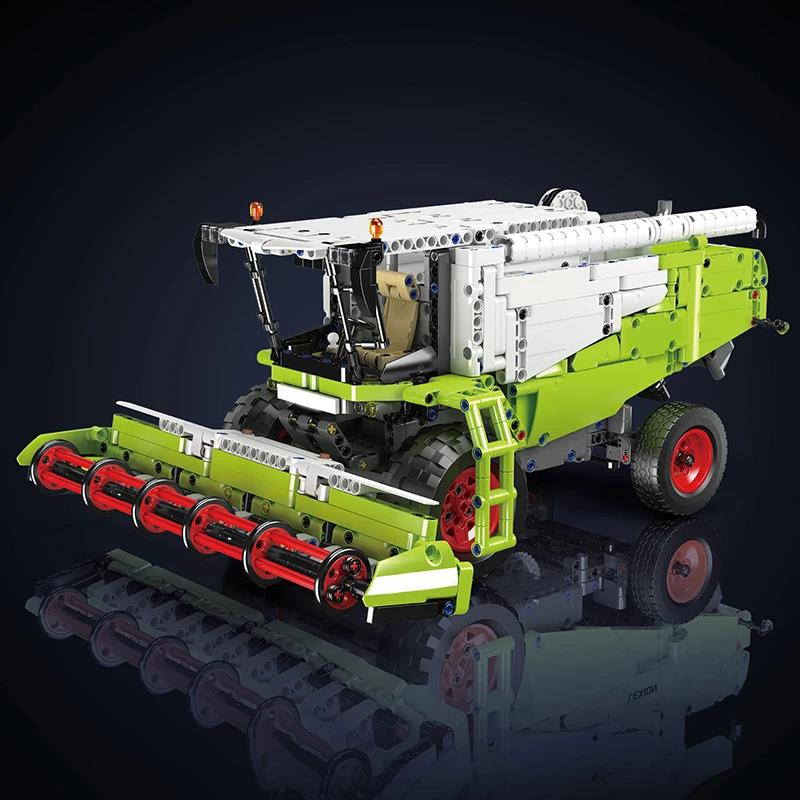 Farmer'S Vehicle 17014 Technical Car Toy The Remote Control Harvester Building Block Enginerring Truck Brick Kids Christmas Gift