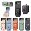 For Samsung Z Flip 4 Portable Wristband Carbon Fiber Case For Samsung Galaxy Z Flip 4 5 5g Flip4 Zflip4 Card Holder Bag