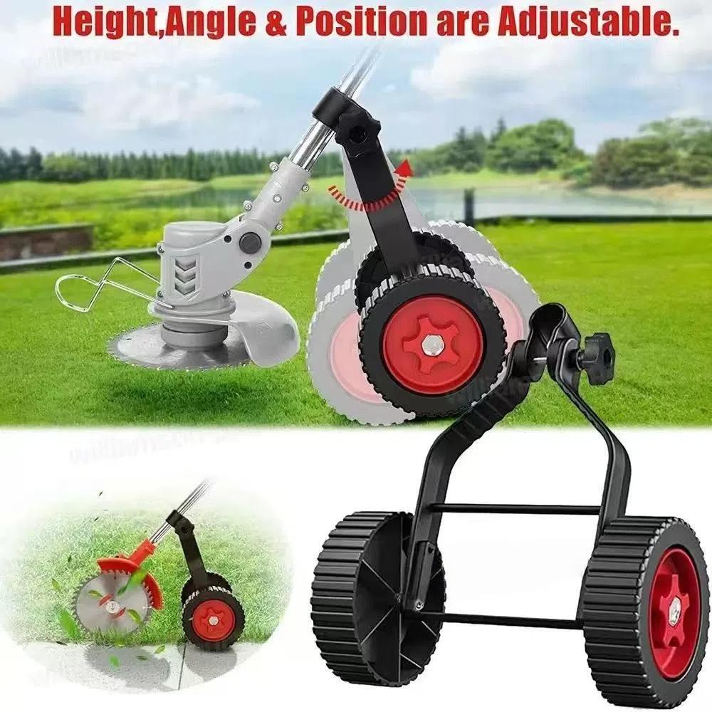 Universal Mower Support Wheels Set Adjustable Stablize Mower Auxiliary Wheels Durable Save Effort Mower Wheel Attachment