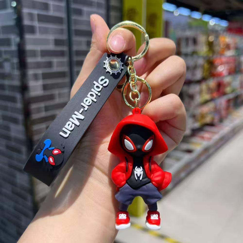 Avenger Spider-Man Doll Keychain Creative Pendant Couple Car Schoolbag Keychain Pendant
