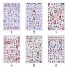 Adhesive Cute Snowman Nail Stickers Snowflake Elk Christmas