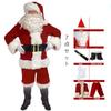 [NOKIJP] Luxury 7-Piece Thick Santa Claus Costume Set for Adults, Christmas Costume with Reindeer, Long Sleeves, Party Outfit