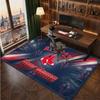 Boston Red Sox Personalized Crystal Velvet Carpet, Customized Name Text Soft Anti‑Slip Rug for Living Room Bedroom