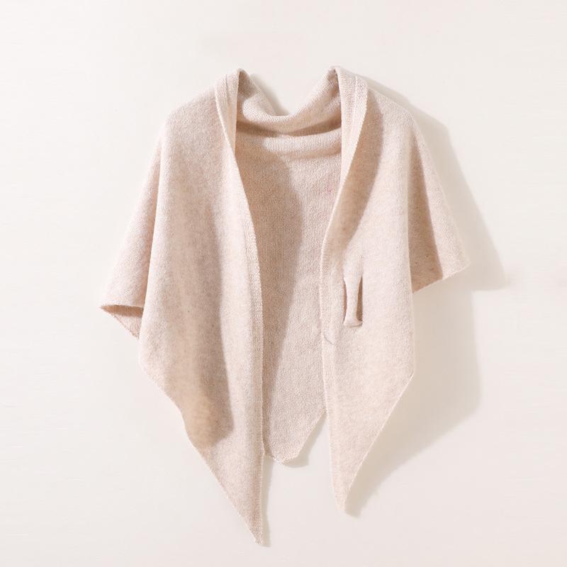 Autumn And Winter Korean Version  Women Neck Wrap Blended Triangular Shawl Female Thickened With Knitted Warm Shoulder Scarf