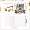 6Pcs DIY Diamond Painting Greeting Card Set Xmas Floral Pattern Diamond Art Handmade Cards Thank You Cards and Holiday Blessings