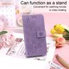 Phone Wallet Case With Card Slot Stand PU Lther Flower EmNaBossed  ive   Cover for   13