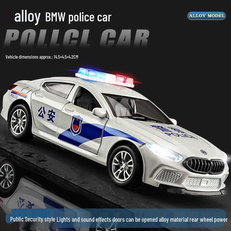 Large Alloy Police Car Toy Model for Boys