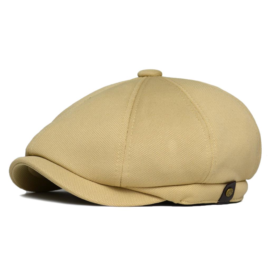 Spring Summer Casual Newsboy Caps Breathable Outdoor Retro Beret Hats Octagonal Hat Fashion Solid Flat Caps