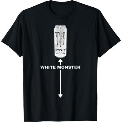 HUYTEDX Weißes Monster Lustiger Witz Mann Freunde T-Shirt