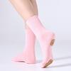 1 Pair Mid-Tube Dance Socks With Anti-Slip Wear-Resistant Sole Leather Sports Yoga Multi-Color Cotton Socks