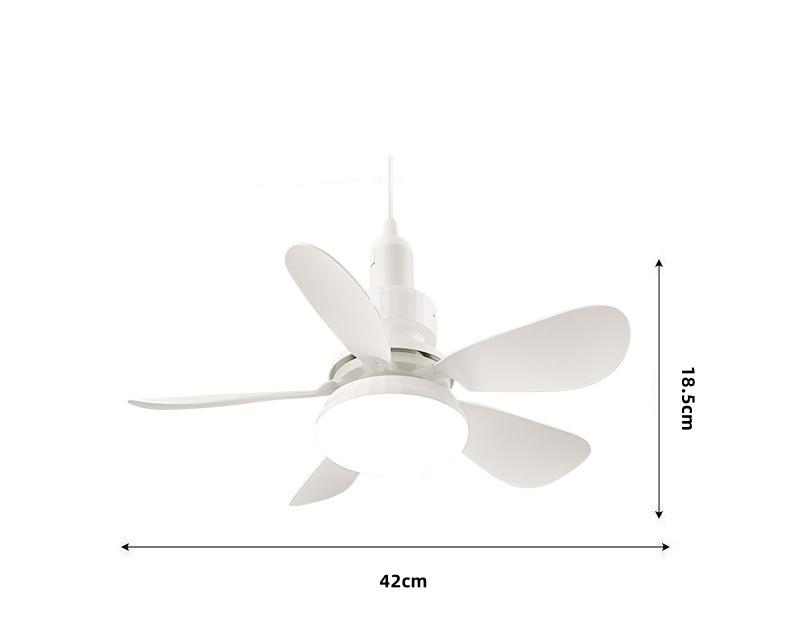 2-in-1 Silent LED Ceiling Fan with Pendant Light Convenient Remote Control Household Installation Fan Light