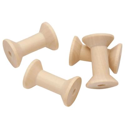 24 adet ahşap boş iplik makaraları büyük bitmemiş ahşap makaralar sanat el sanatları için tel dokuma bobinleri