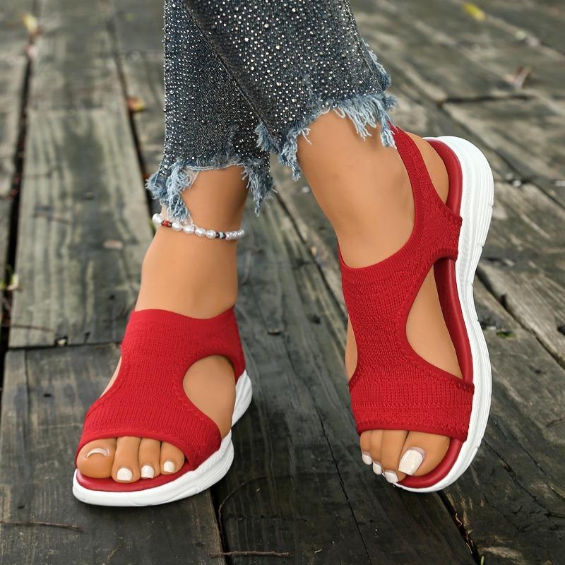 Summer new European and American large-size platform sandals women's foot cover fly-woven casual beach sandals