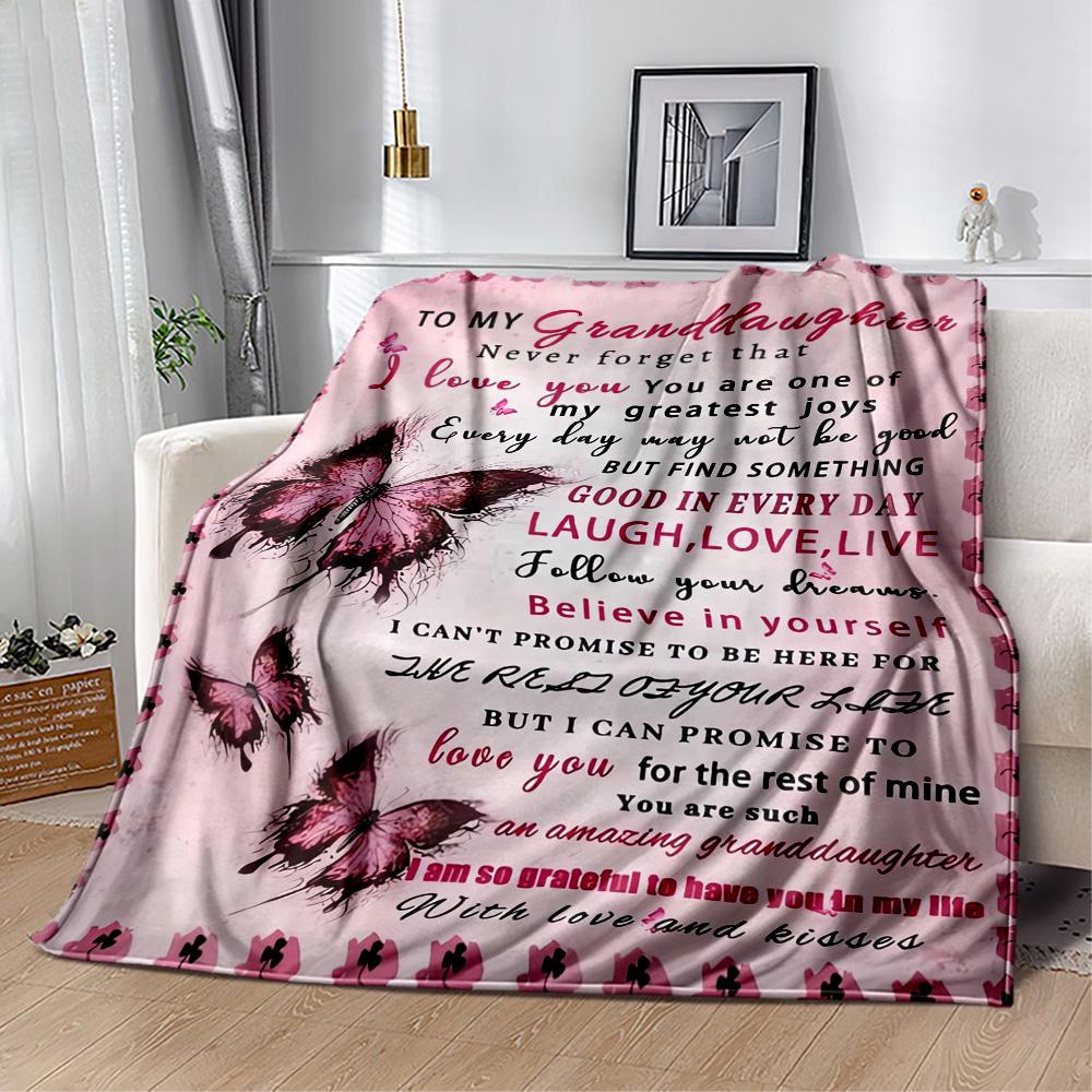1pc Mom's Love Blanket Soft Cozy Lightweight for Travel Camping Picnics Sofa Office Bed Living Room Perfect Gift for Friends and Family