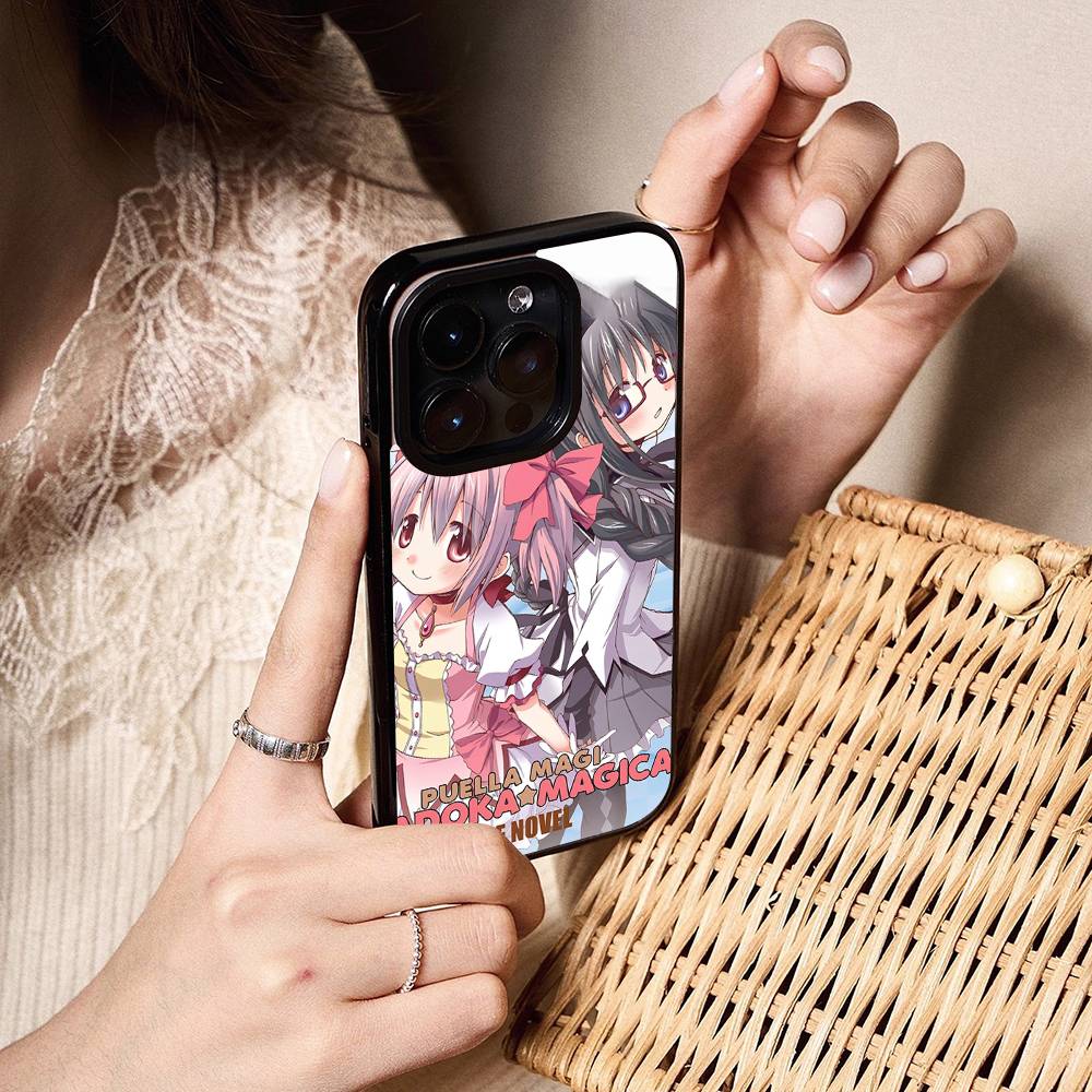 P-Puella Magi Madoka Magica Phone Case For IPhone 17 Air 16 E Pro Max 15 14 13 Mini 12 Pro 11 Max Plus Black Cover