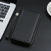 New Zipper Buckle Long Wallet Solid Color PU Leather Money Clip Minimalist Carbon Fiber Multi-Slot Card Holder Men