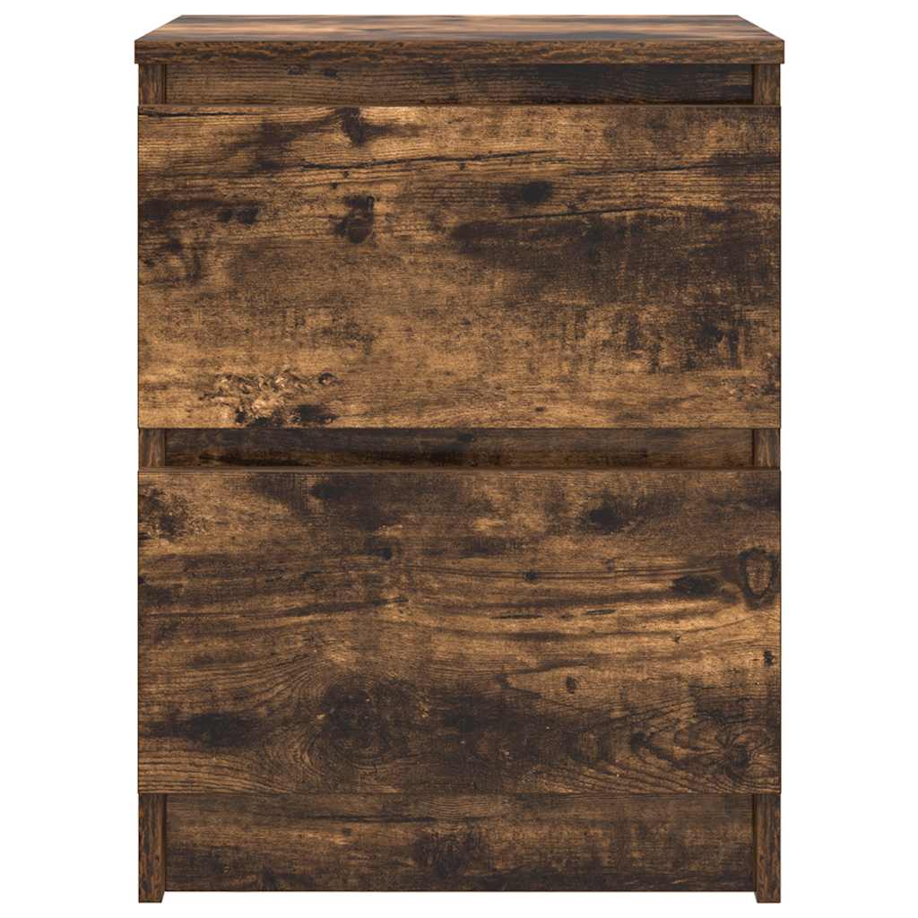 TV Stand Smoked Oak Finish 40 X 35 X 54 Cm Engineered Wood