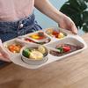 with Bowl and Tableware Fat-Loss Meal Plate 5 Compartment Divided Food Plate  School