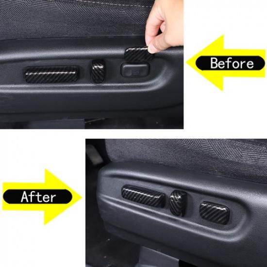 Carbon fiber ABS Seat Adjustment Button Trim Cover For Honda Pilot 2016-22