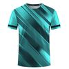 Colorful Geometric Splicing Pattern T Shirt For Men Sport 3D Printed Tees Casual Short Sleeve Round Neck Tops Street T-Shirts