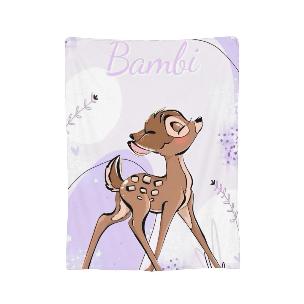 Schattige Bambi deken Cartoon Hert Flanellen Plaid Zomer Airconditioning Decoratie Zacht Warm Bedspreien,