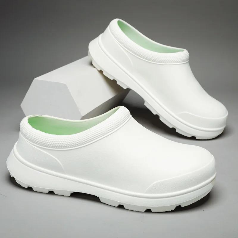 Men Women EVA Chef Shoes Non-Slip Waterproof Nurse Shoes Oil-Proof Shoes Comfortable Workers Shoes High-Quality Outdoor Water