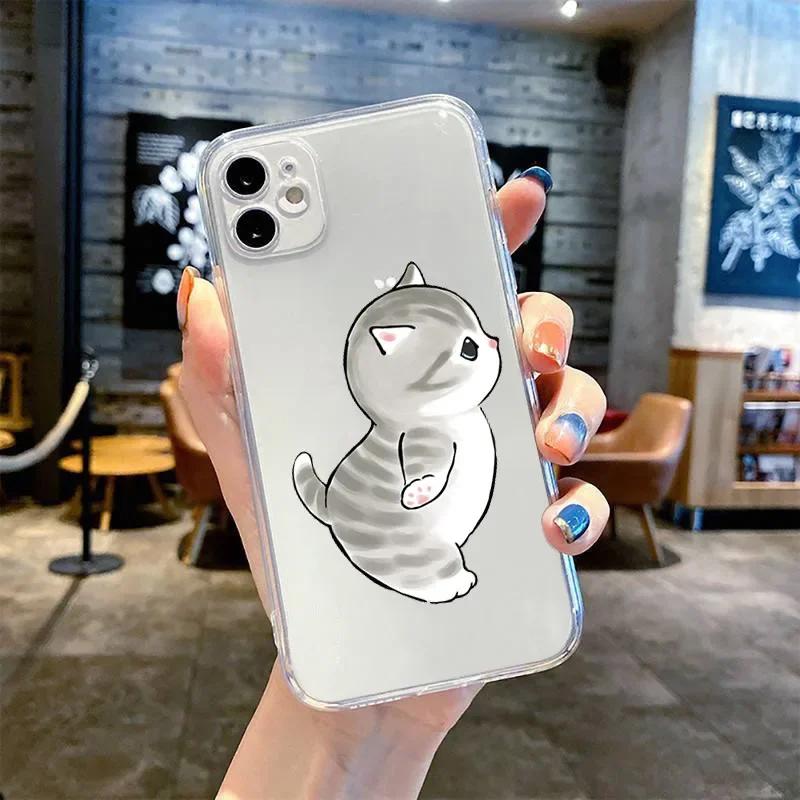 Funny Cartoon Cat Lover Couple Phone Case For Samsung Galaxy S24 S23 S22 S25 Ultra Plus Cover for Galaxy S23+ S24+ S25+ Shell
