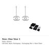Chanel 2000-2026 Plated Crystal Cc Drop Push Back Earrings Costume Earrings A63084-Y02003-Z3502