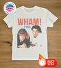 VTG 1984 WHAM George Michael Andrew Ridgeley Shirt Full Size White Shirt Unisex T-Shirt
