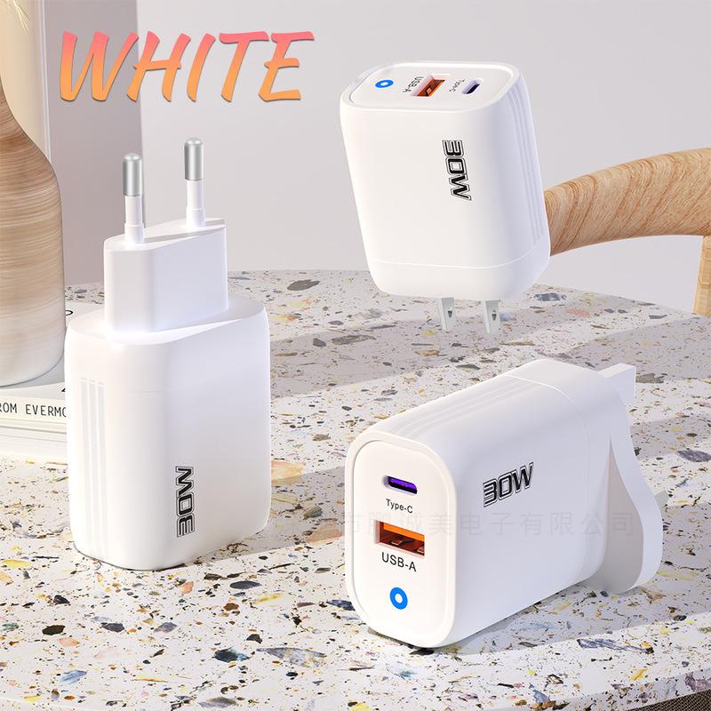 30W Multi-Port USB-C & USB Super Fast Charger with Global Plug Support