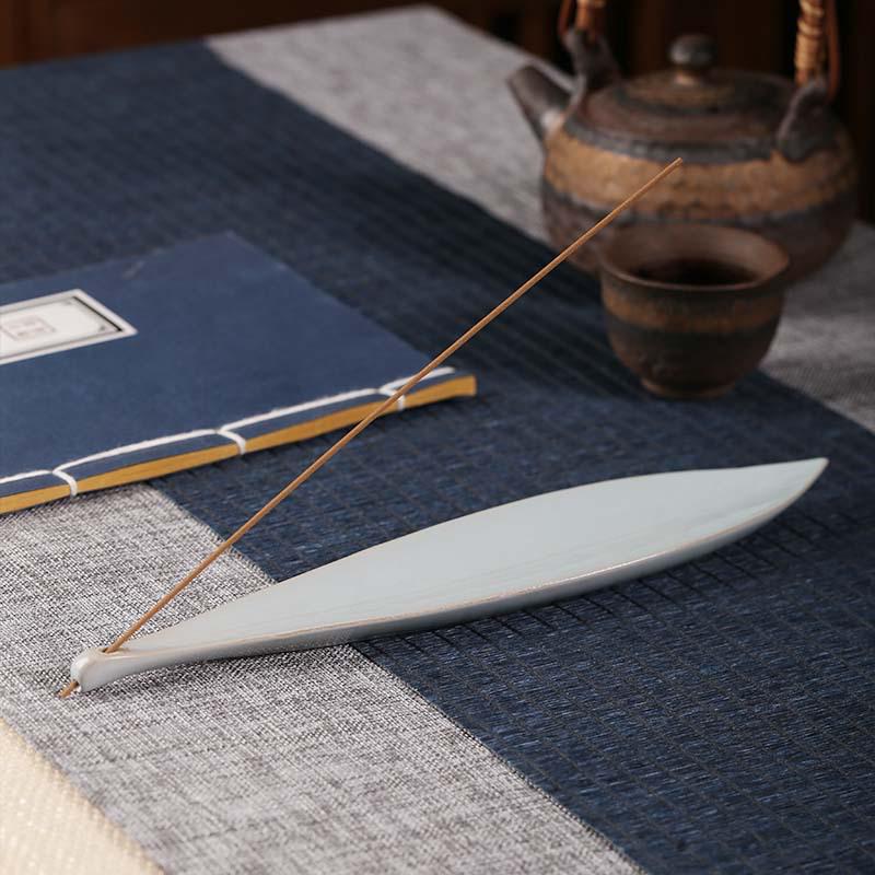Ceramic Sandalwood Incense Holder and Burner - Office and Home Ornament Tool.