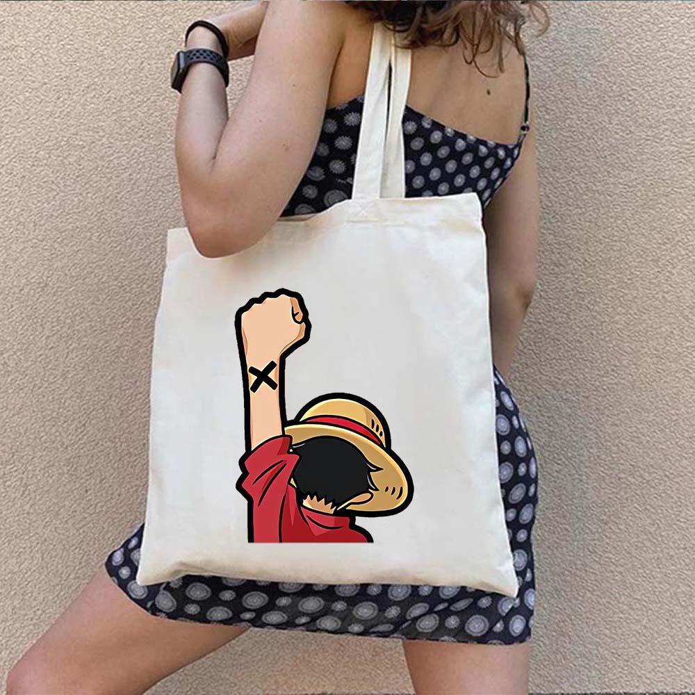 One Piece Luffy Aufdruck ein Schulter Canvas Tasche 7540